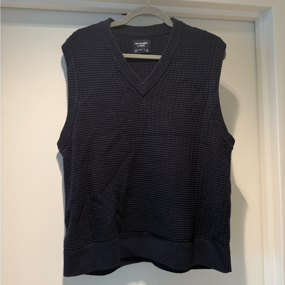 Abercrombie Navy Sweater Vest - S